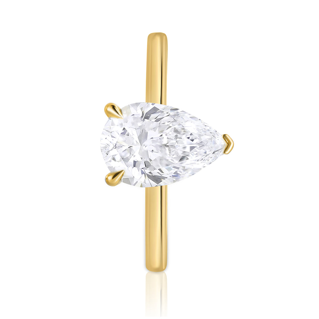 Pear Diamond Engagement Ring - R121