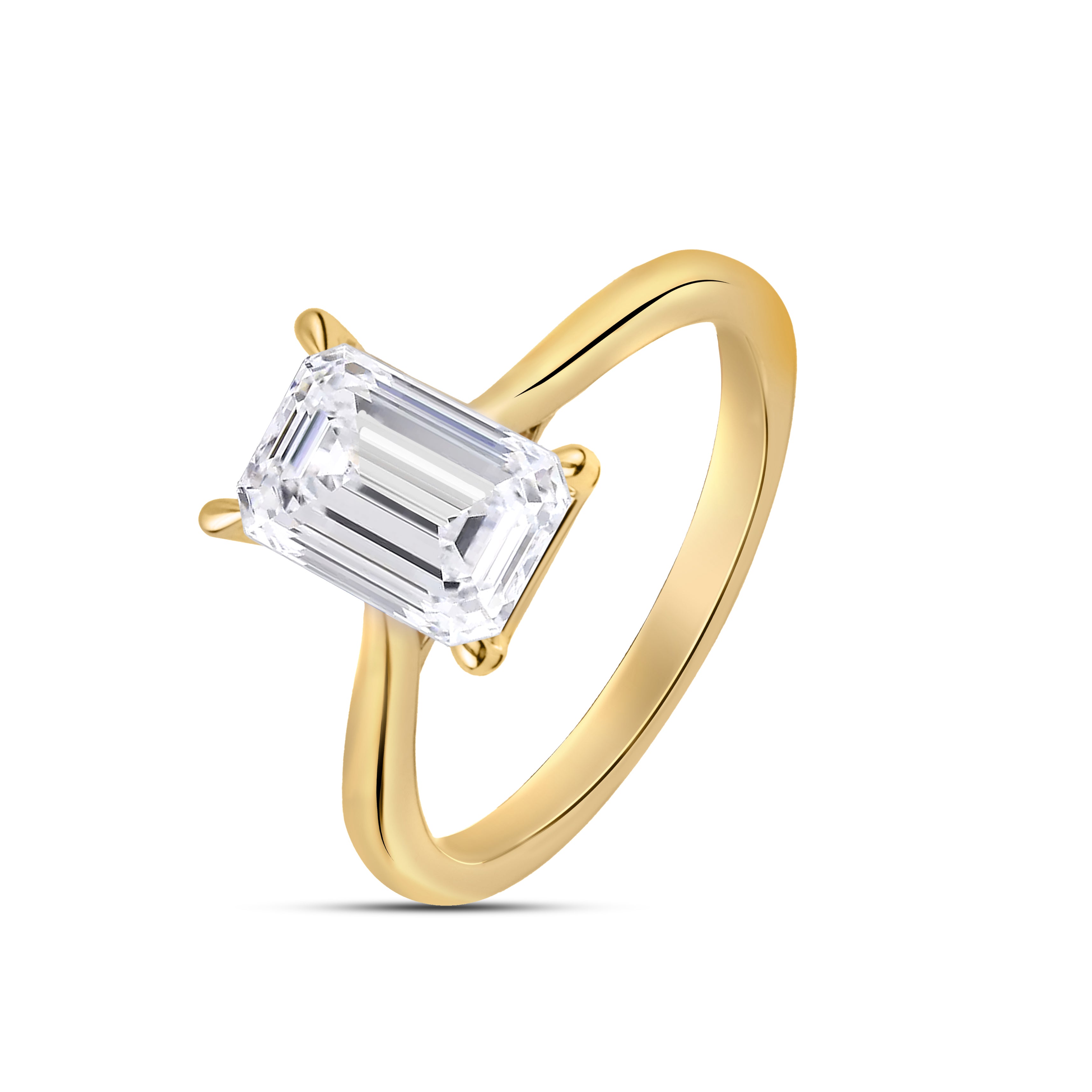 Emerald Diamond Engagement Ring - R122