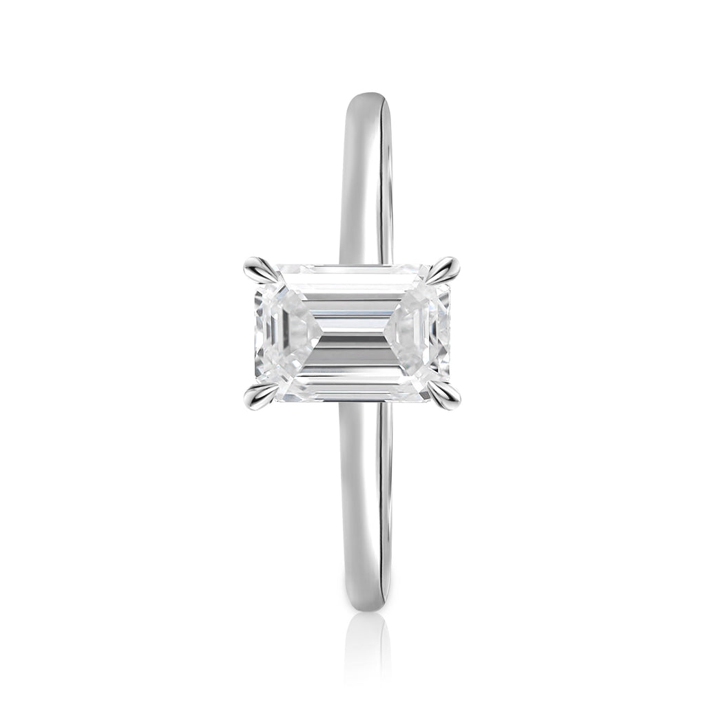 Emerald Diamond Engagement Ring - R122