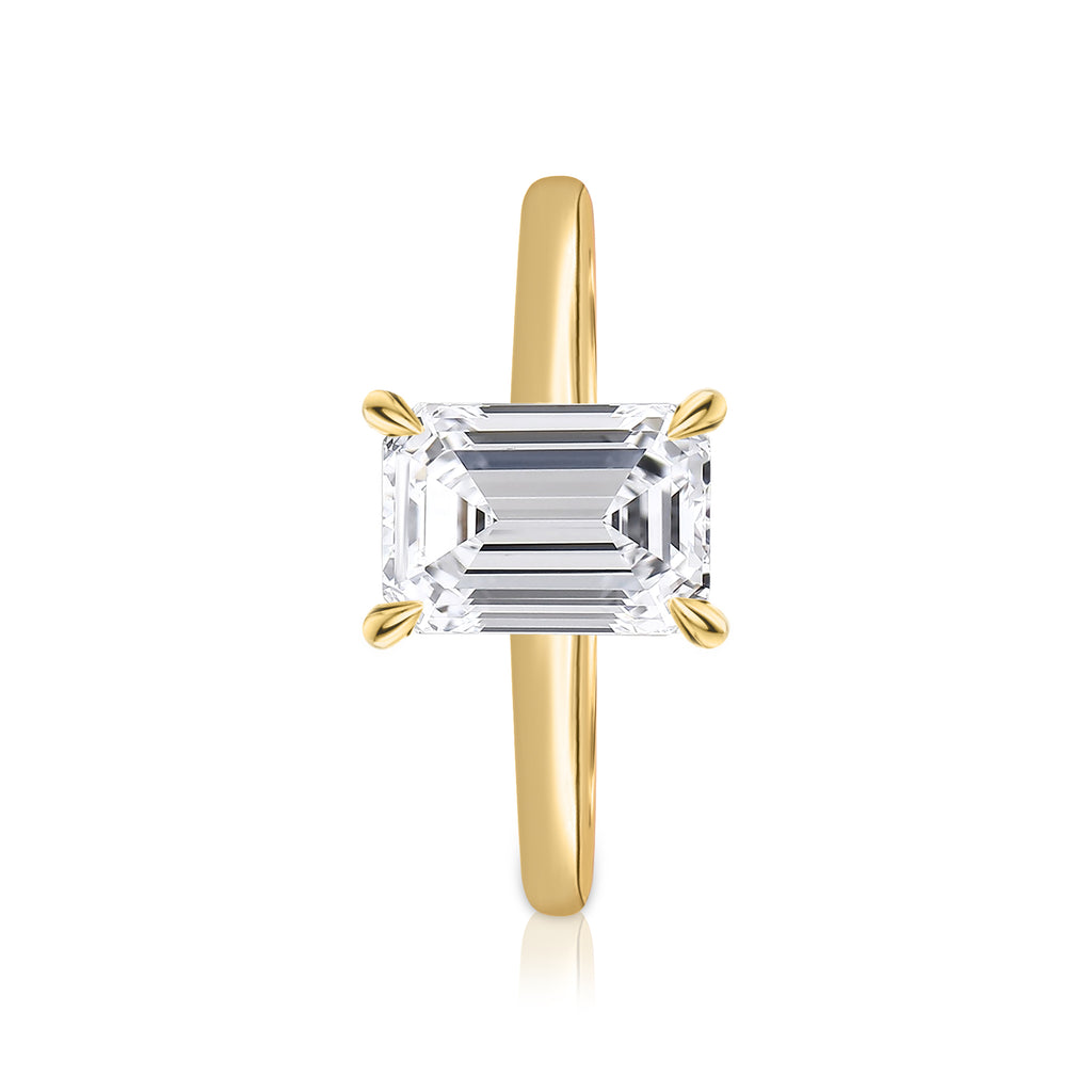 Emerald Diamond Engagement Ring - R122