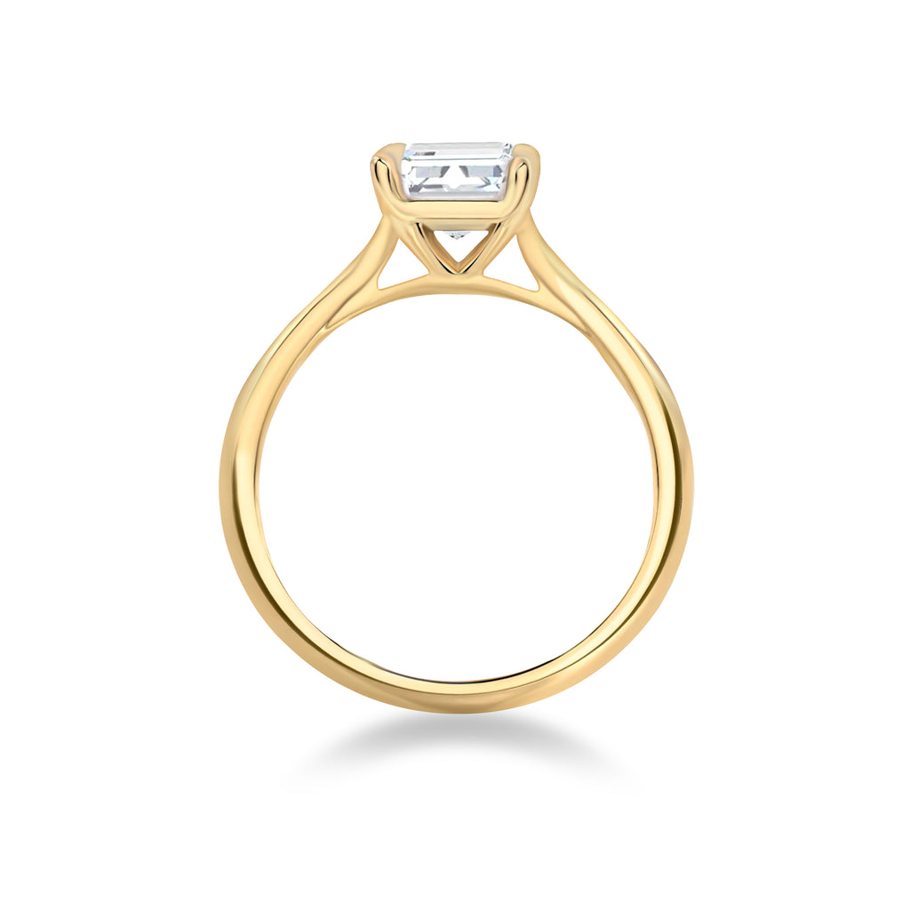 Emerald Diamond Engagement Ring - R122