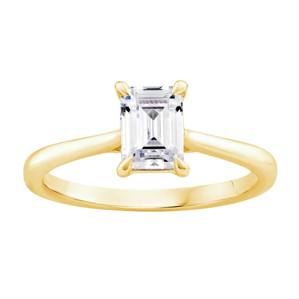 Emerald Diamond Engagement Ring - R122