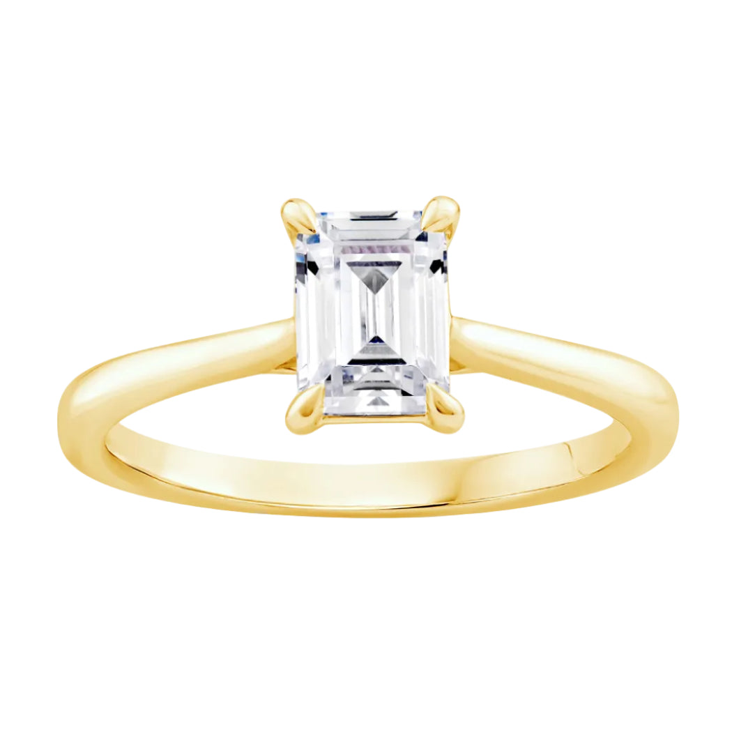 Emerald Diamond Engagement Ring - R122