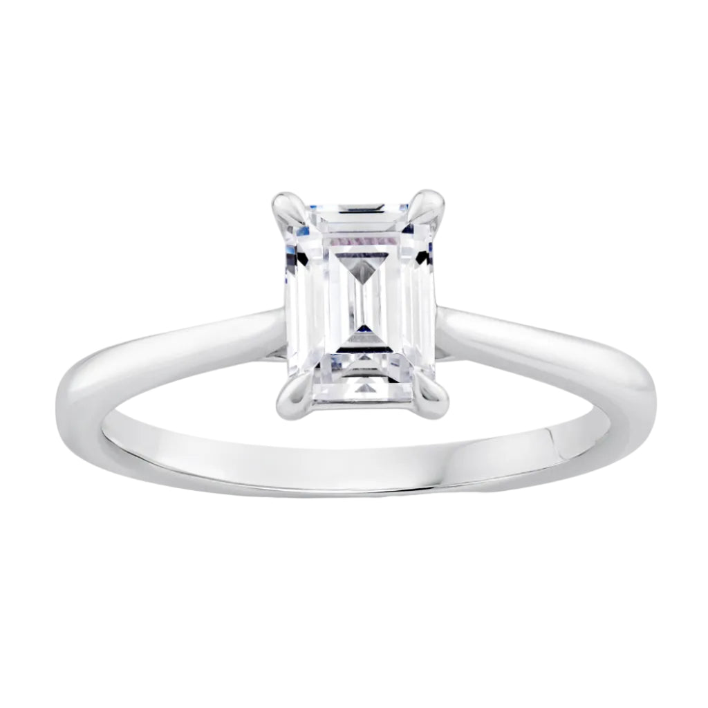 Emerald Diamond Engagement Ring - R122