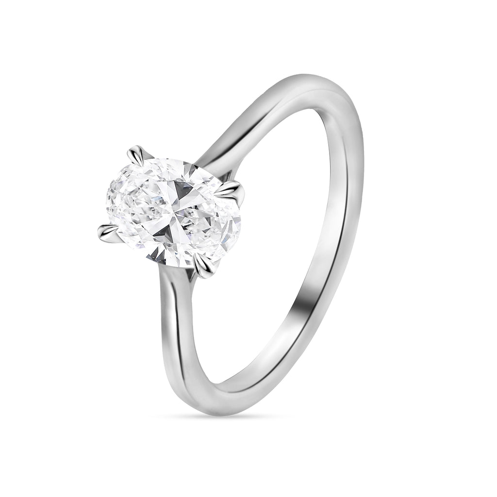 Oval Diamond Engagement Ring - R123