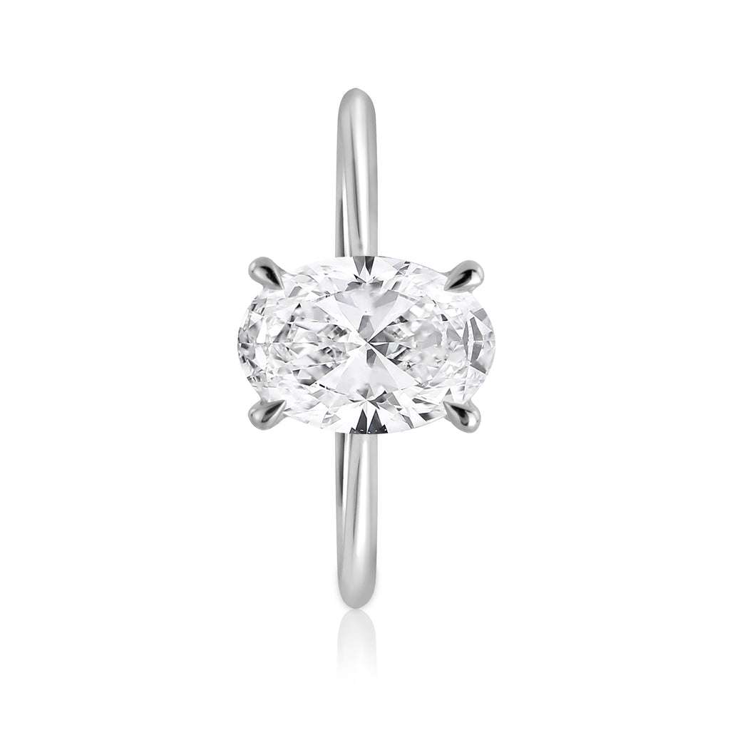 Oval Diamond Engagement Ring - R123