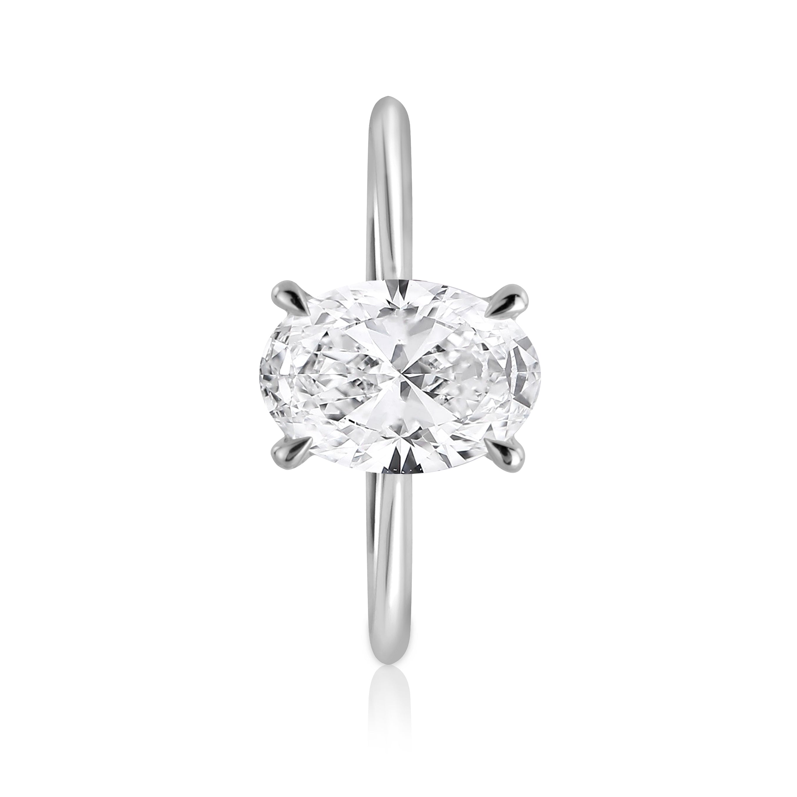 Oval Diamond Engagement Ring - R123