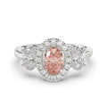 Pink Oval Diamond Ring - R124