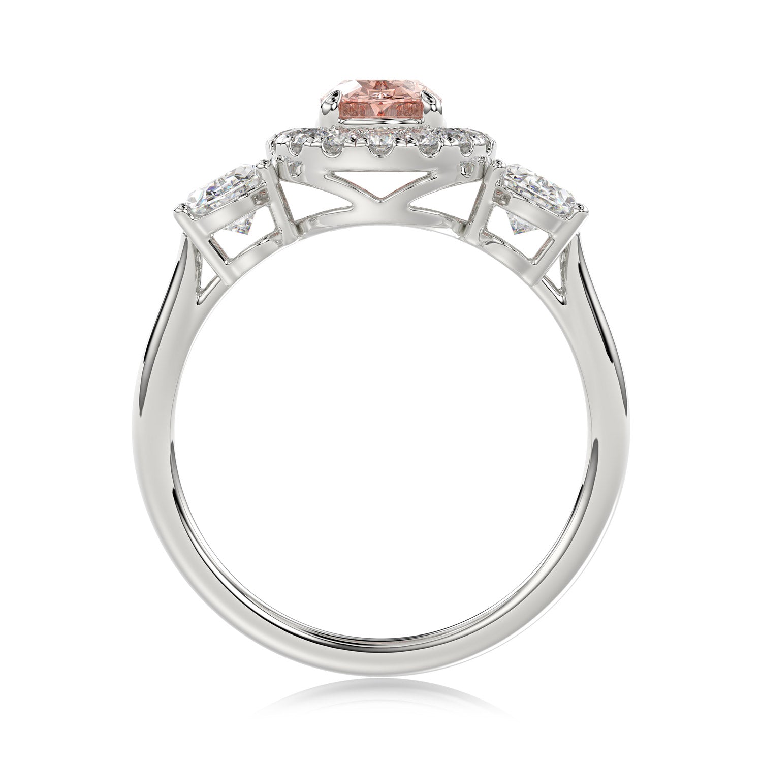 Pink Oval Diamond Ring - R124