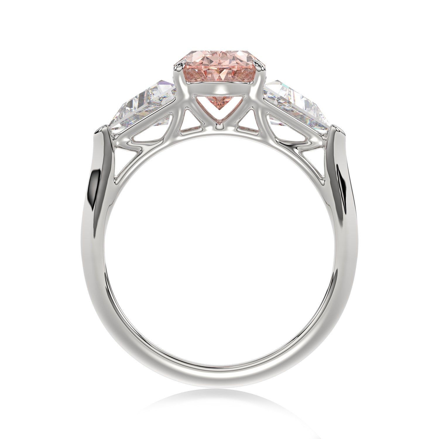 Pink Oval Diamond Ring - R125