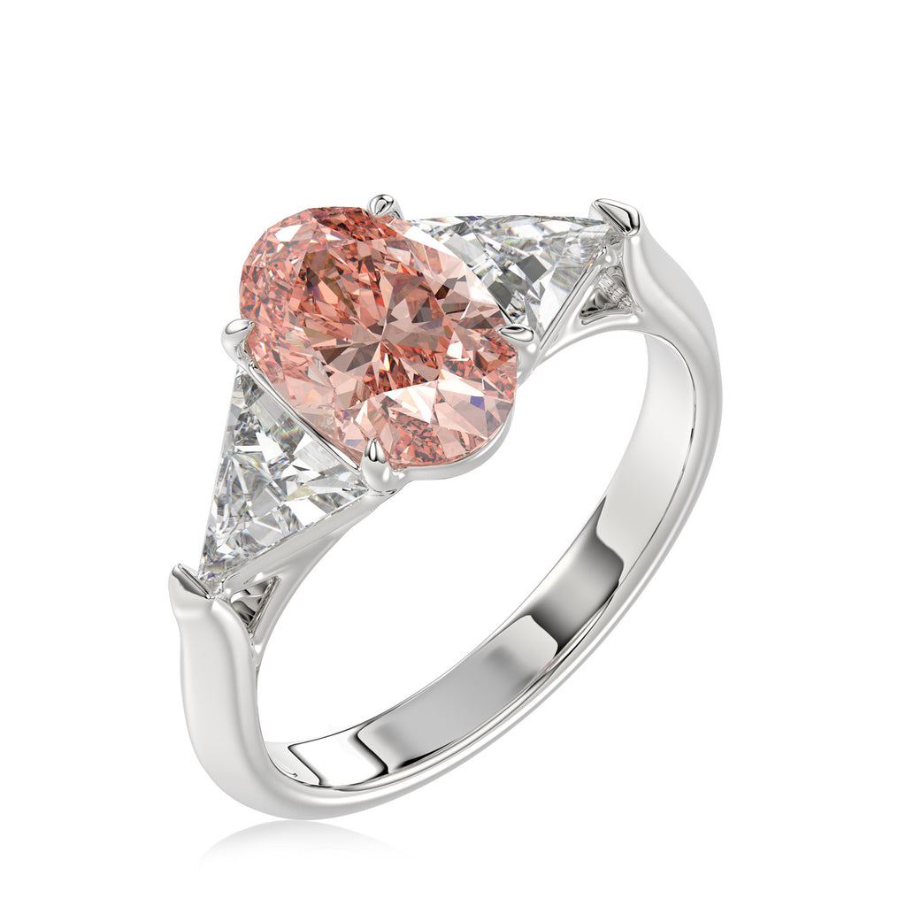Pink Oval Diamond Ring - R125