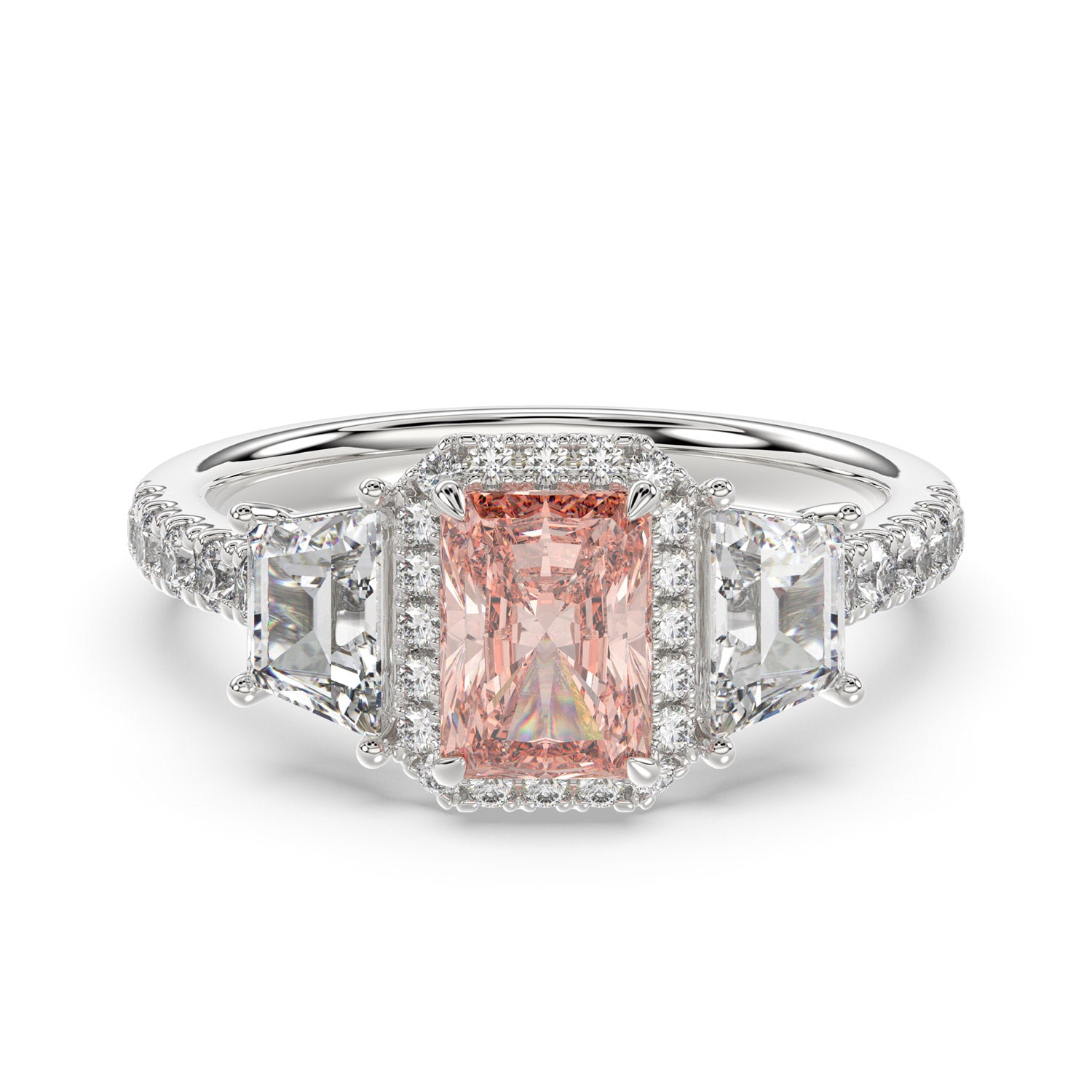 Pink Radiant Diamond Ring - R126
