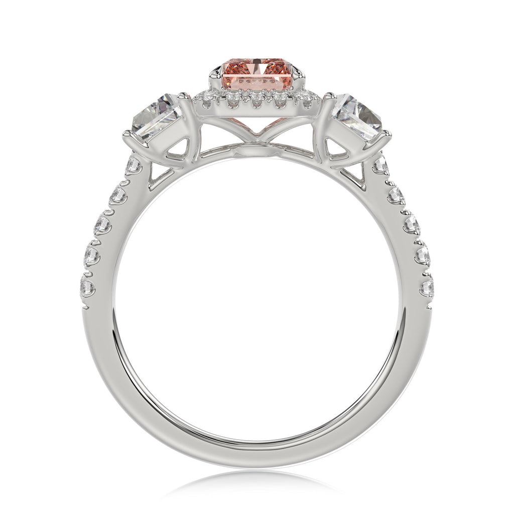 Pink Radiant Diamond Ring - R126