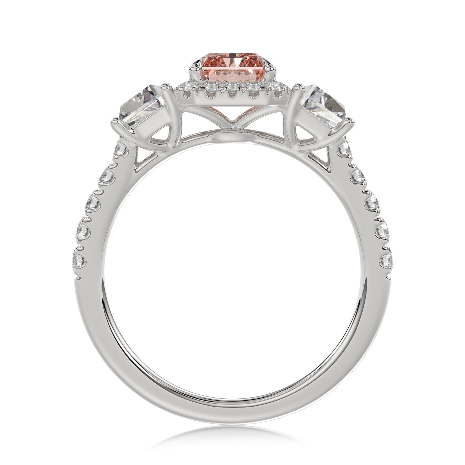Pink Radiant Diamond Ring - R126