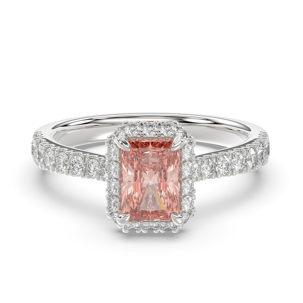 Pink Radiant Diamond Ring - R127