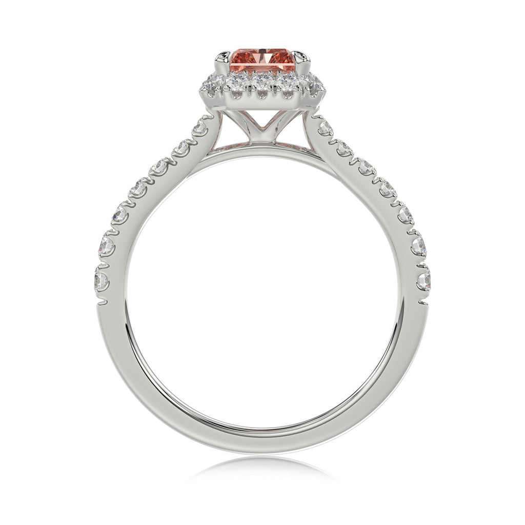 Pink Radiant Diamond Ring - R127