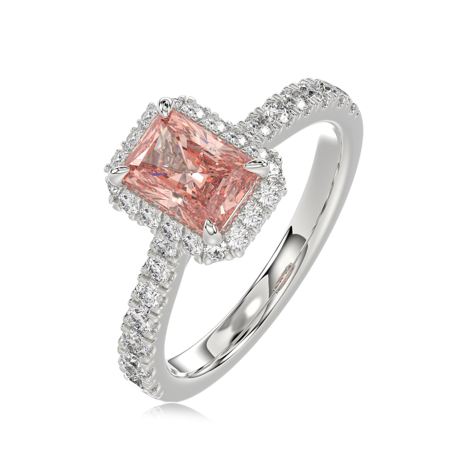Pink Radiant Diamond Ring - R127