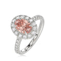 Pink Oval Diamond Ring - R128