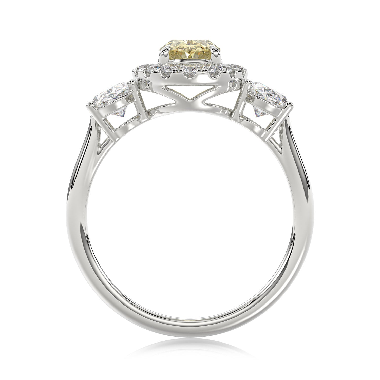 Yellow Oval Diamond Ring - R129