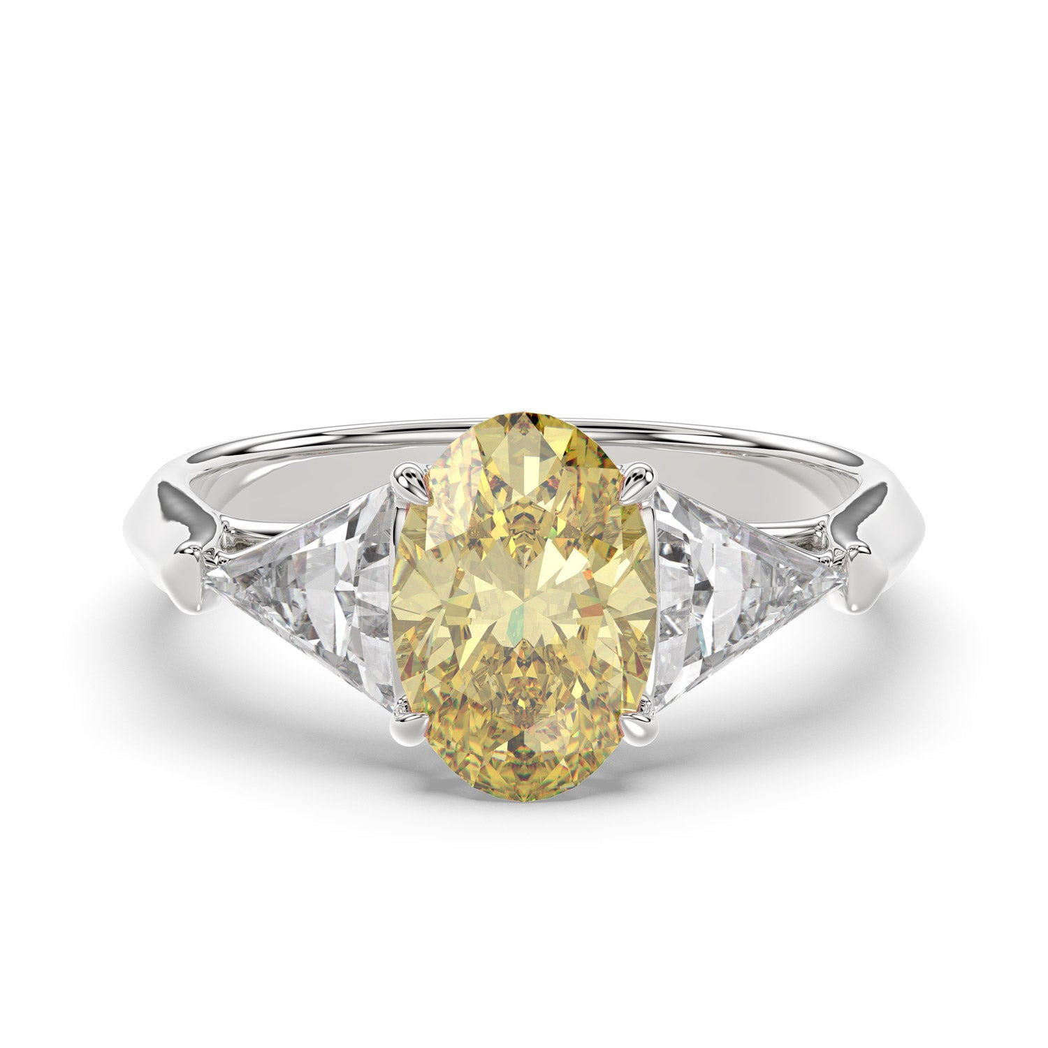 Yellow Oval Diamond Ring - R130