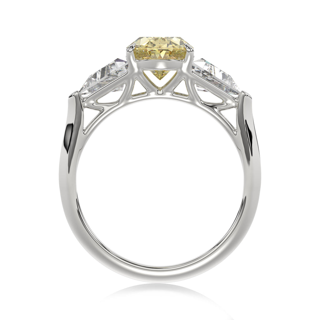 Yellow Oval Diamond Ring - R130