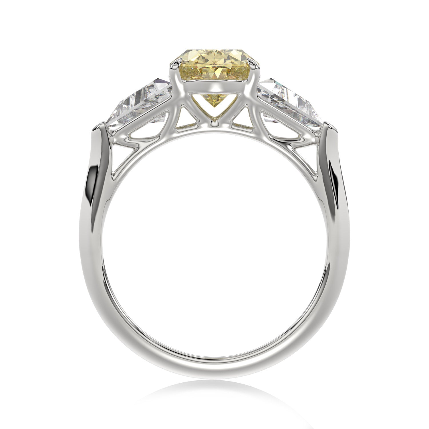 Yellow Oval Diamond Ring - R130