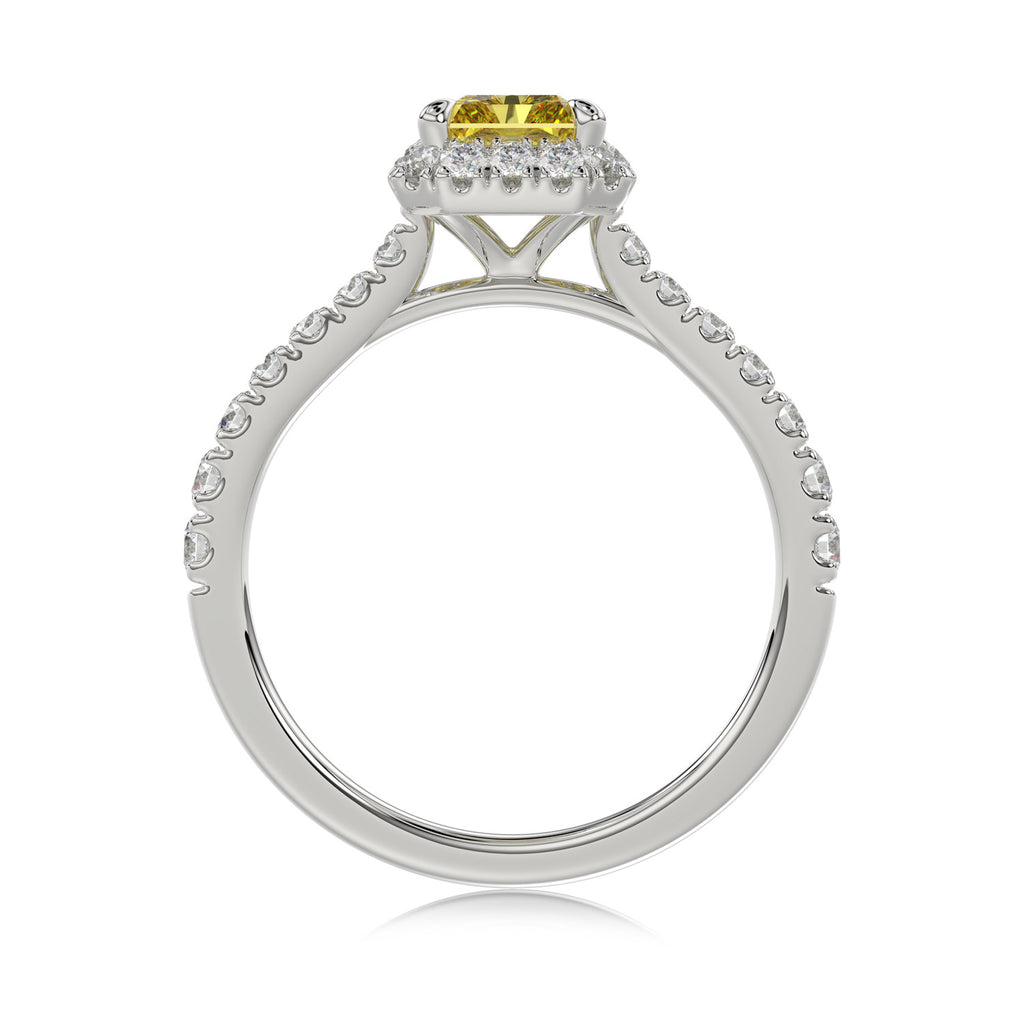 Yellow Radiant Diamond Ring - R131