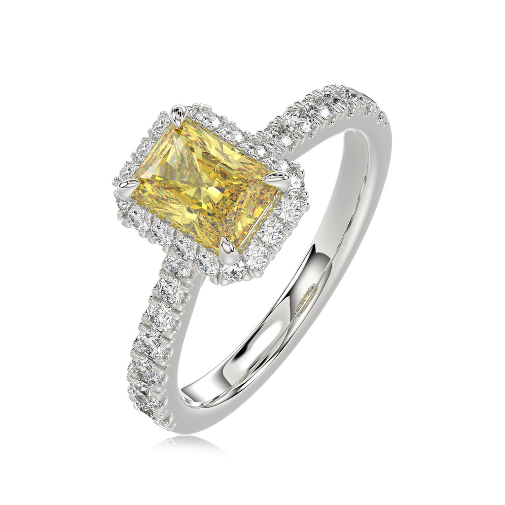 Yellow Radiant Diamond Ring - R131
