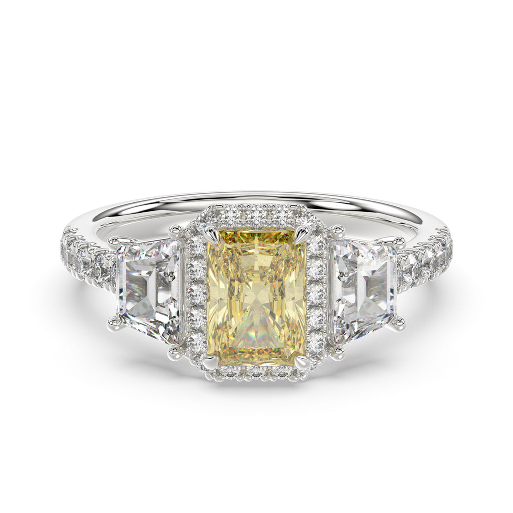 Yellow Radiant Diamond Ring - R132