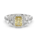 Yellow Radiant Diamond Ring - R132