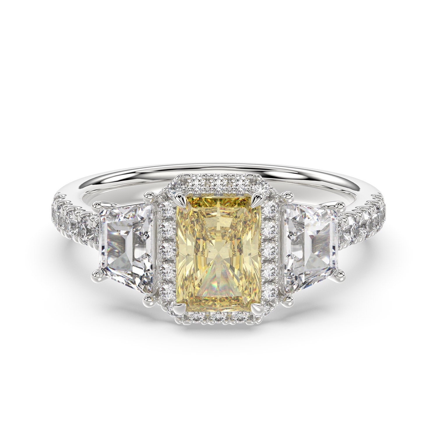 Yellow Radiant Diamond Ring - R132