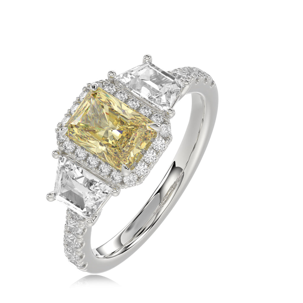 Yellow Radiant Diamond Ring - R132