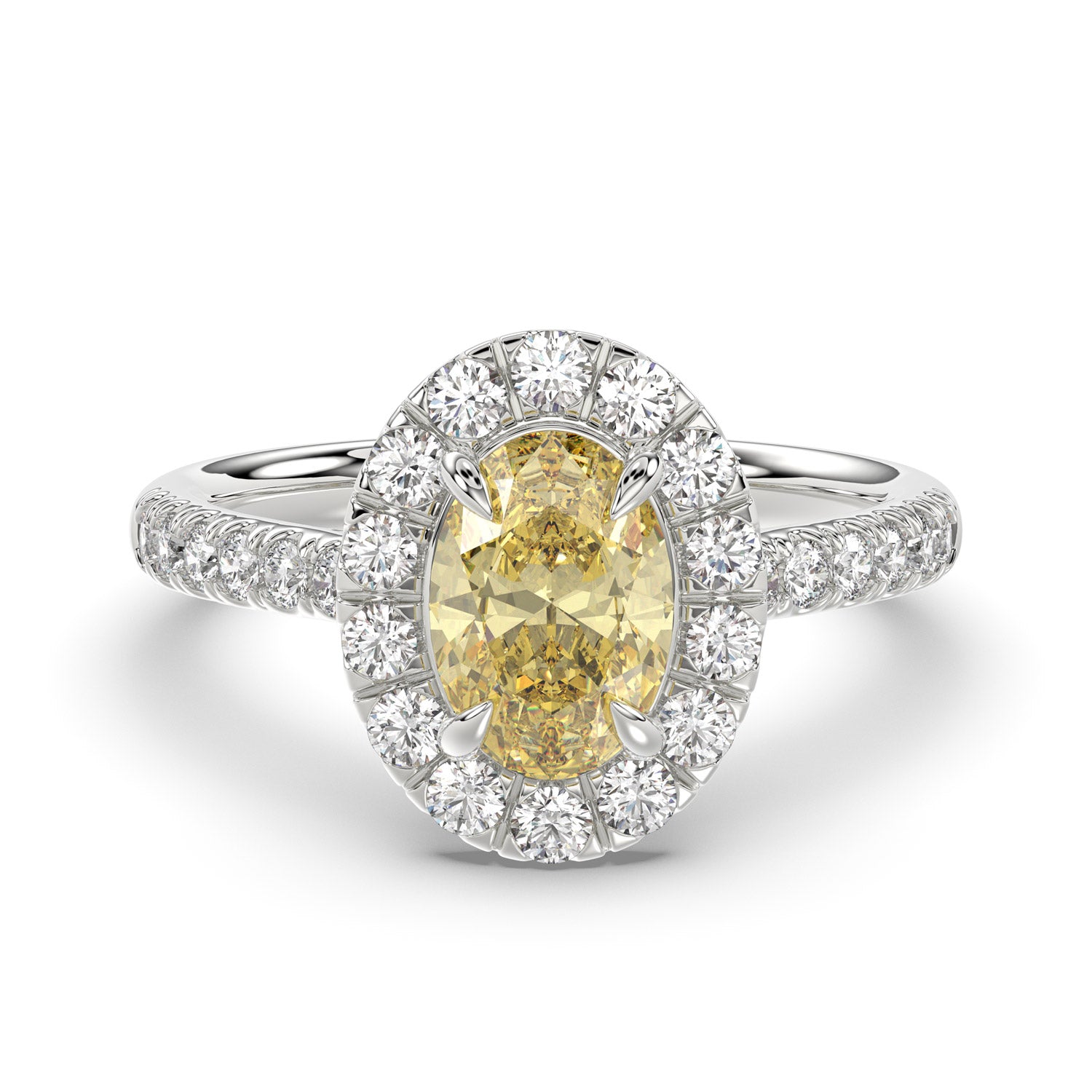 Yellow Oval Diamond Ring - R133
