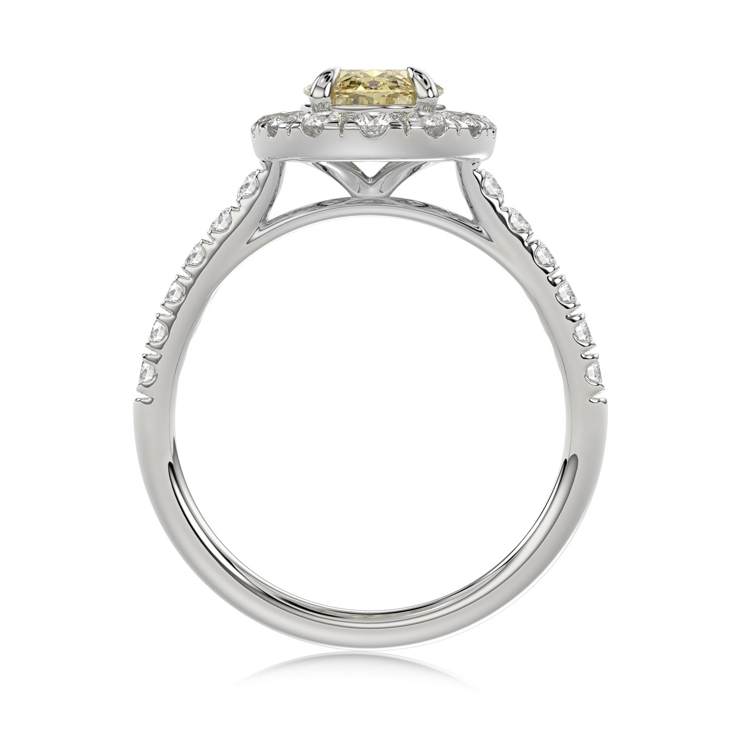 Yellow Oval Diamond Ring - R133