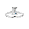 Hidden Halo Emerald Diamond  Ring - R135