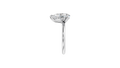 Hidden Halo Pear Diamond  Ring - R137
