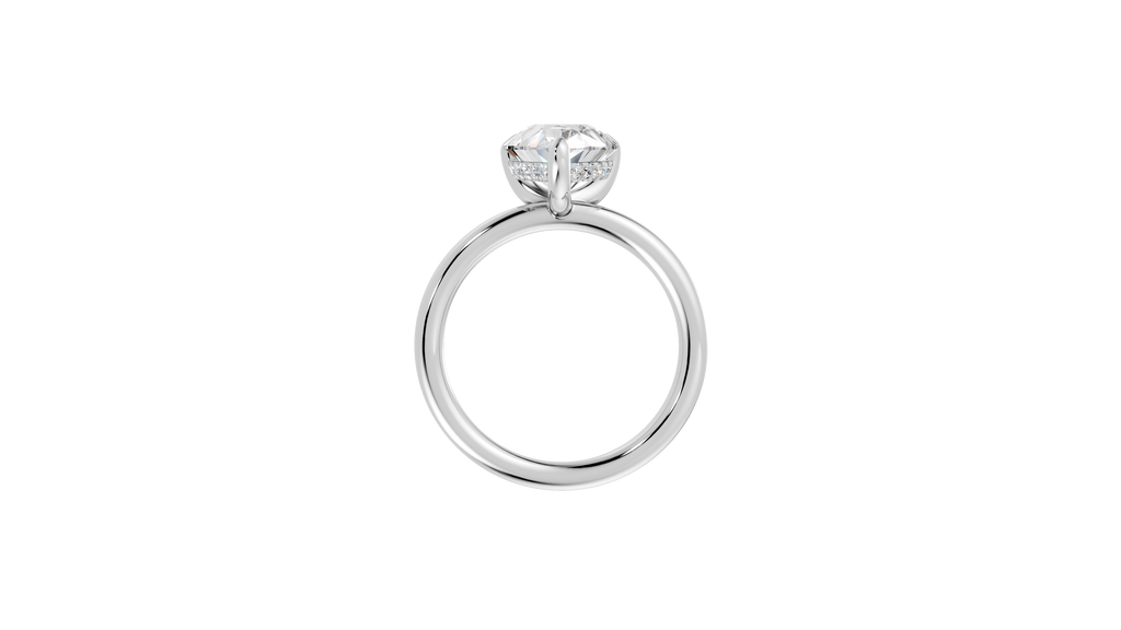 Hidden Halo Pear Diamond  Ring - R137