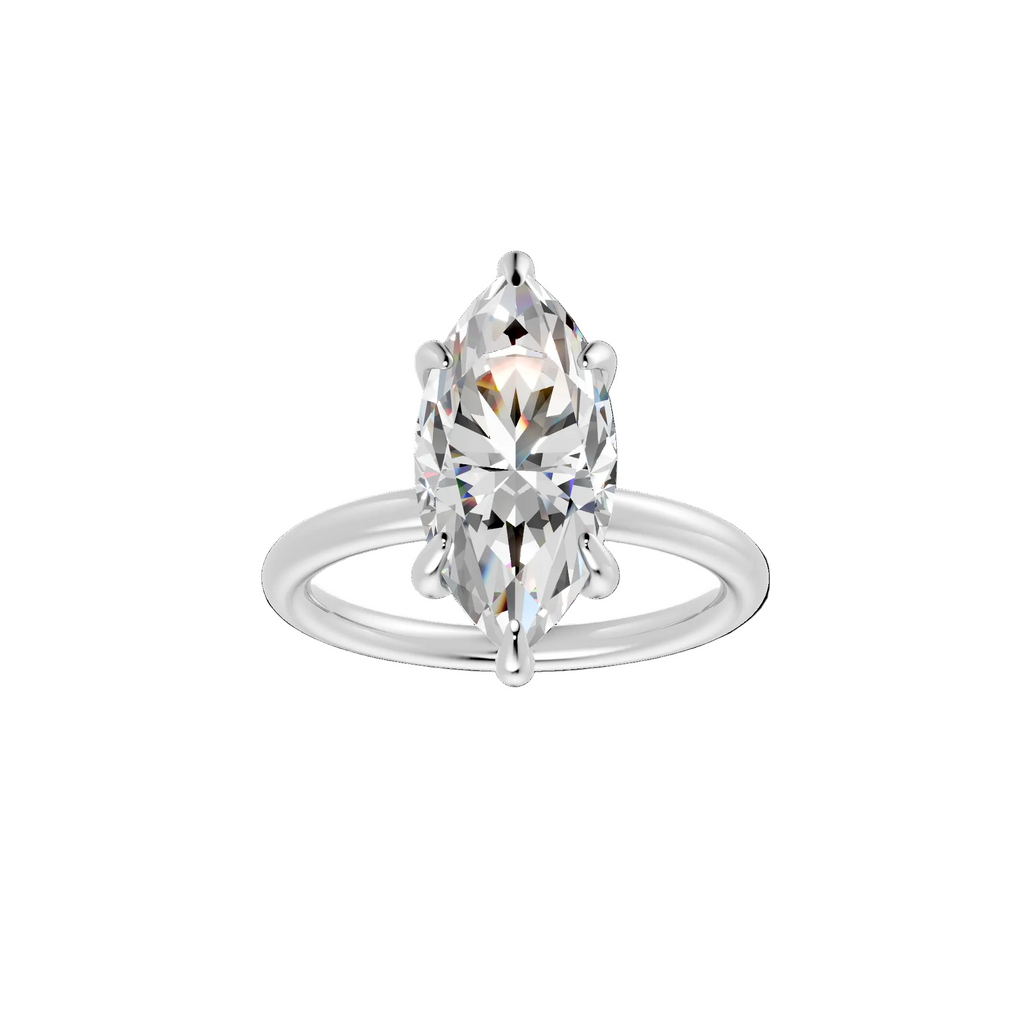 Hidden Halo Marquise Diamond  Ring - R138
