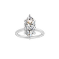 Hidden Halo Marquise Diamond  Ring - R138