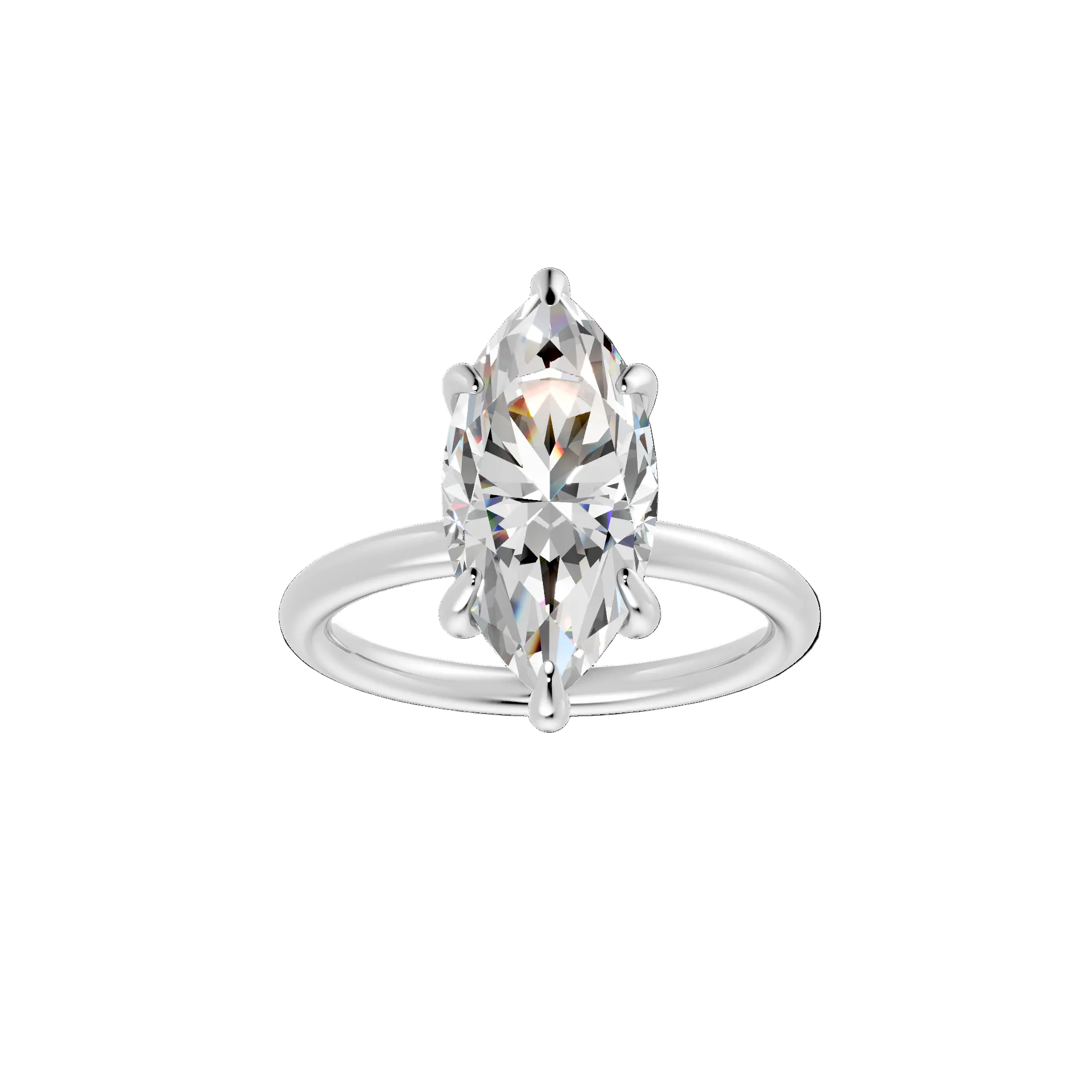 Hidden Halo Marquise Diamond  Ring - R138