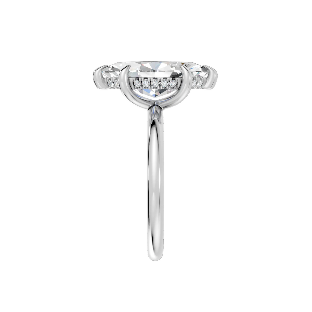 Hidden Halo Marquise Diamond  Ring - R138