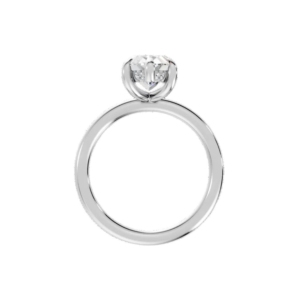 Hidden Halo Marquise Diamond  Ring - R138
