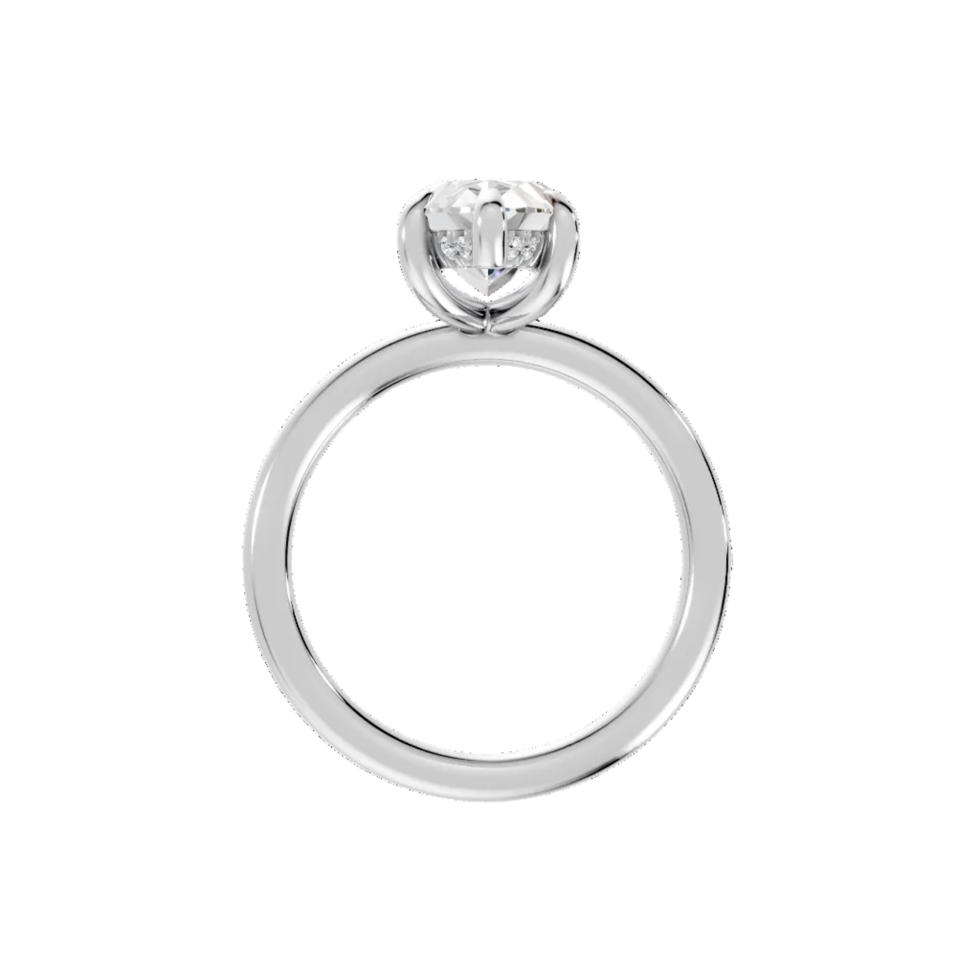 Hidden Halo Marquise Diamond  Ring - R138