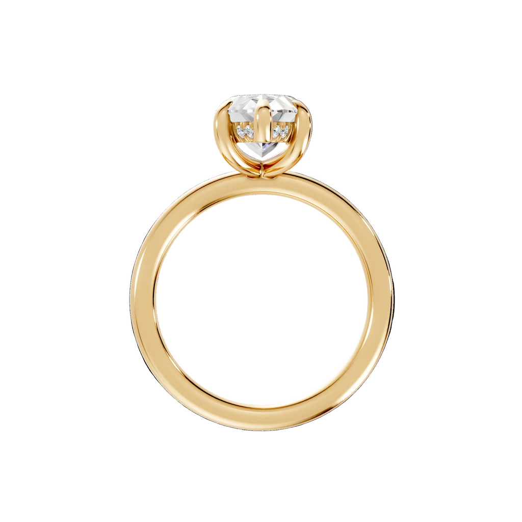 Hidden Halo Marquise Diamond  Ring - R138