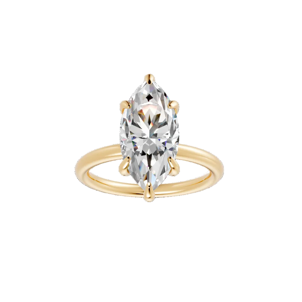 Hidden Halo Marquise Diamond  Ring - R138
