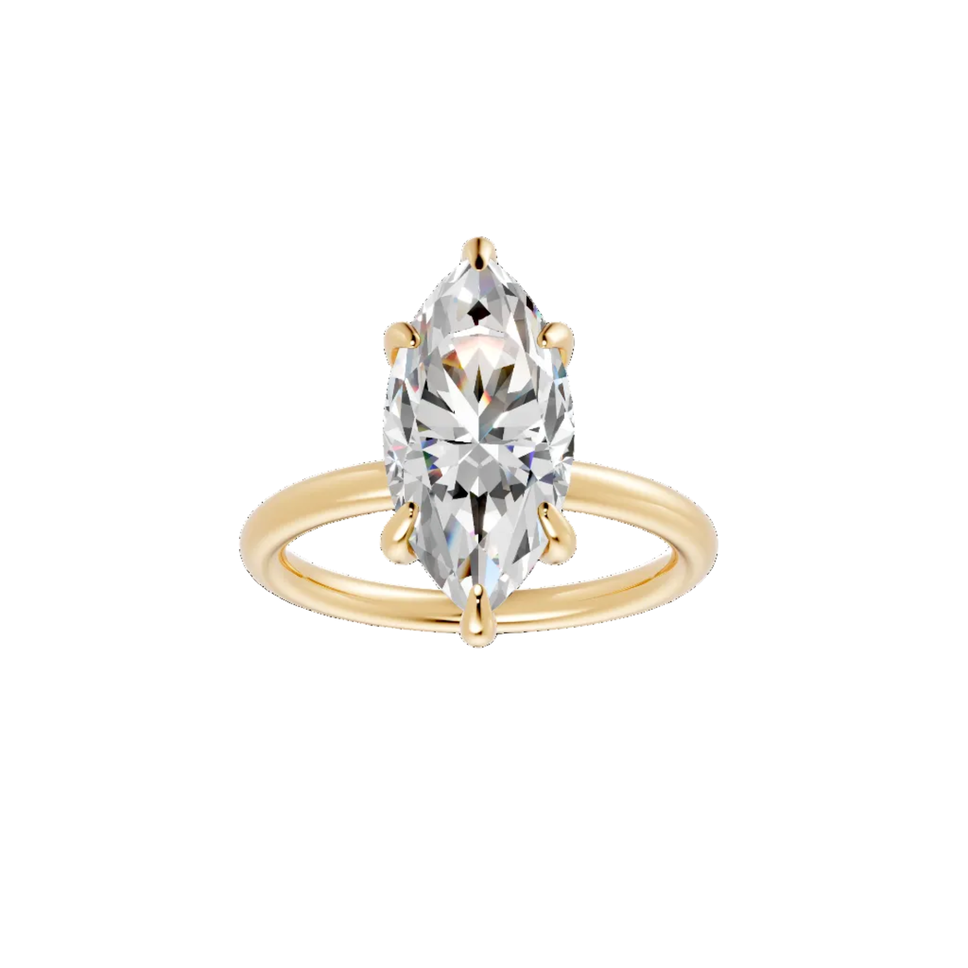 Hidden Halo Marquise Diamond  Ring - R138