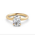 Hidden Halo Oval Diamond  Ring - R139