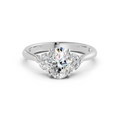 Oval & Half Moon Diamond Trilogy Ring - R145
