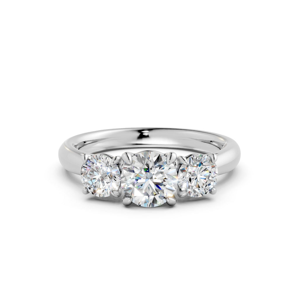Natural Diamond Trilogy Ring  - R153