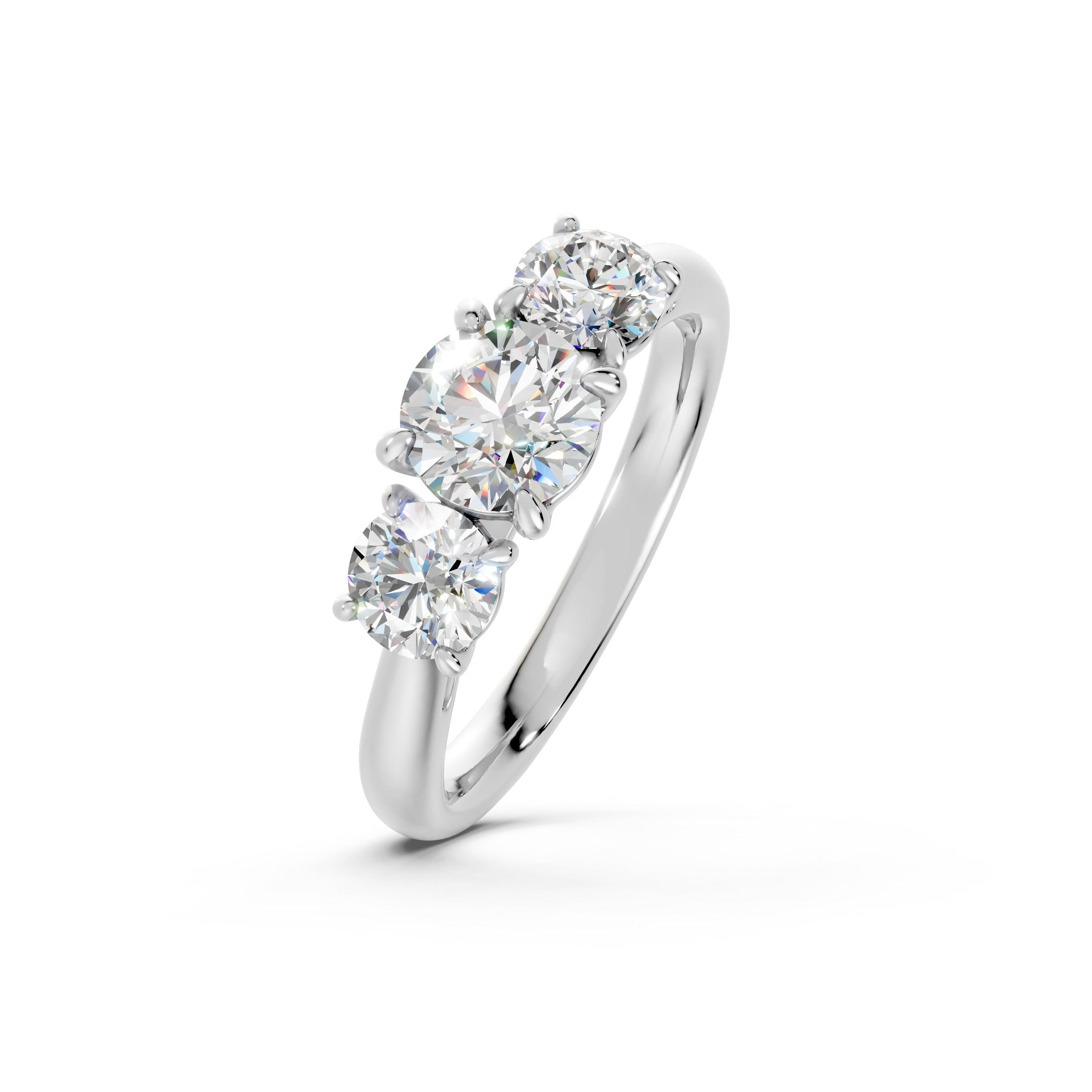 Natural Diamond Trilogy Ring  - R153